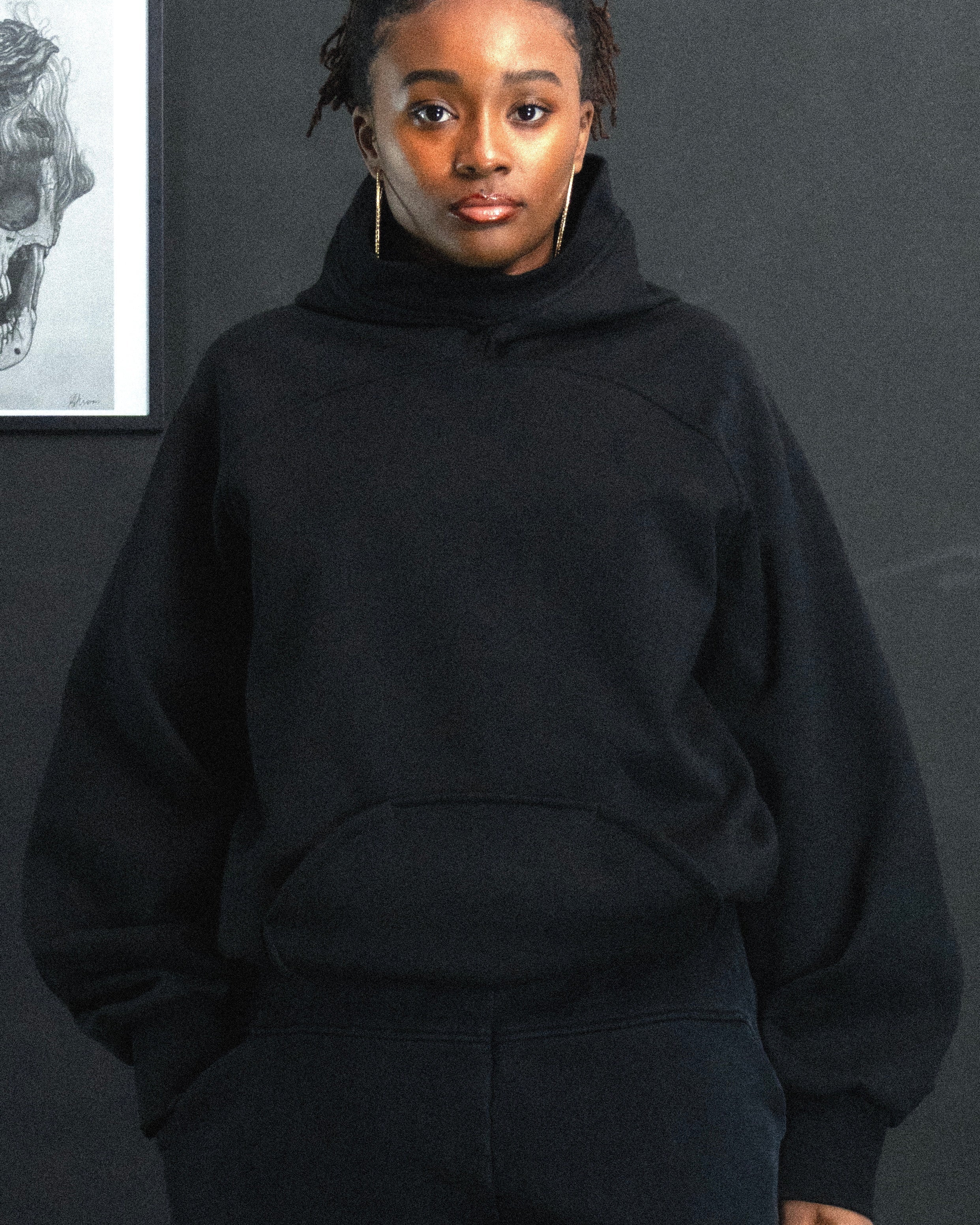 Black Hoodie, oversized hoodie, unisex hoodie, unique hoodie