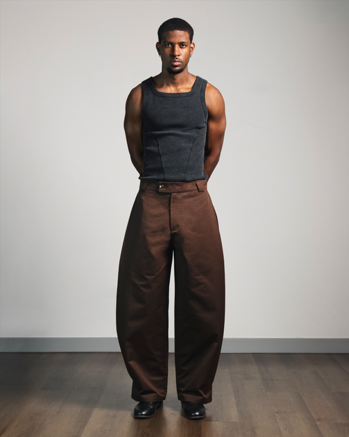 Side Pleat Trouser | Loam