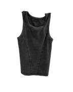 Black Tank top, Square neck tank top, Unique tank top, unisex tank top