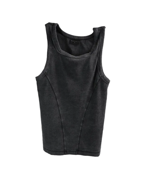 Black Tank top, Square neck tank top, Unique tank top, unisex tank top